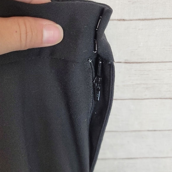 EVERLANE 95% WOOL BLACK STRAIGHT LEG TROUSERS, SZ 10 - Picture 4 of 11